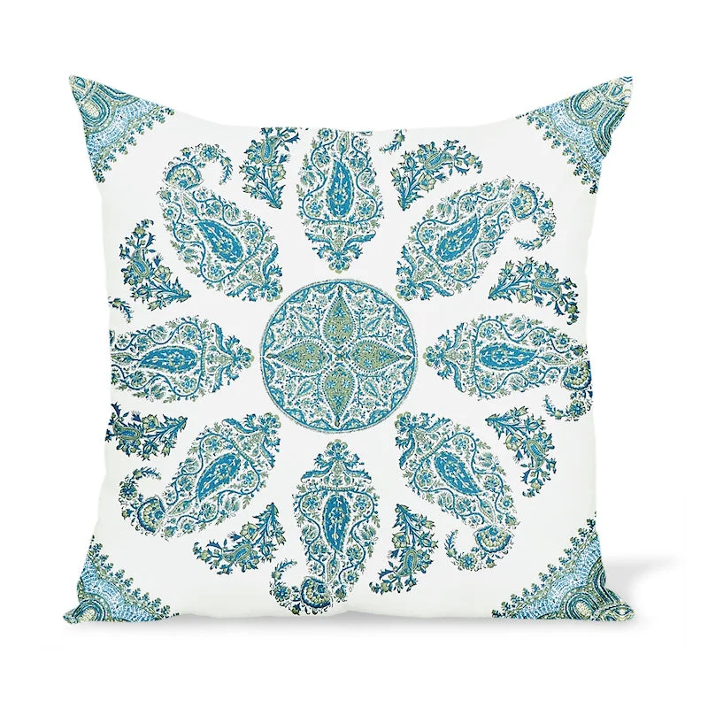 Velvet Pillows for a Touch of EleganceCooling Pillows for Hot SleepersPeter Dunham Textiles Outdoor Samarkand in Blue/Green Pillow Velvet Pillows for a Touch of EleganceCooling Pillows for Hot SleepersPeter Dunham Textiles Outdoor Samarkand in Blue/Green Pillow