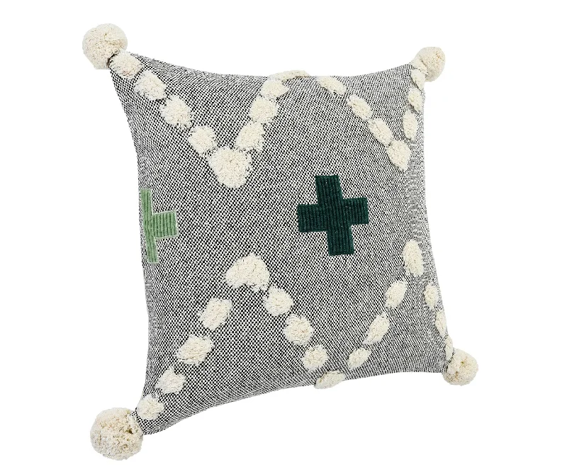 Down Alternative Pillows for Ethical ChoicesDown Alternative Pillows for Ethical Choices20" X 20" Black Off-White And Green 100% Cotton Geometric Zippered Pillow Down Alternative Pillows for Ethical ChoicesDown Alternative Pillows for Ethical Choices20" X 20" Black Off-White And Green 100% Cotton Geometric Zippered Pillow