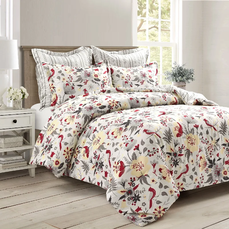 Synthetic - filled comforters like polyester for affordability and hypoallergenic propertiesLush Decor Blooming Garden Reversible 5 Piece Comforter Set Synthetic - filled comforters like polyester for affordability and hypoallergenic propertiesLush Decor Blooming Garden Reversible 5 Piece Comforter Set