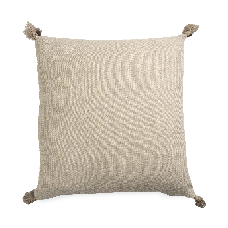 Round Pillows for Boho-Style InteriorsBolster Pillows for Sofa DecorationLinen Tassel Pillow