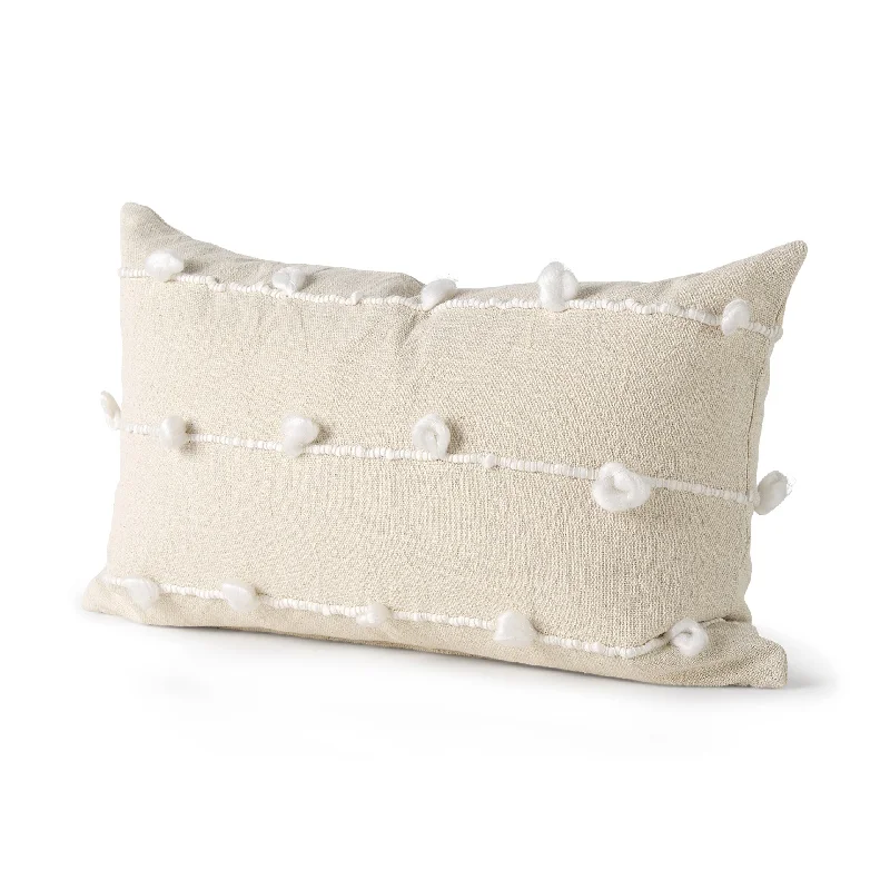 Silk Pillows for Smooth Skin and HairAdjustable Pillows for Customized ComfortClouds On Cream Canvas Lumbar Pillow Cover