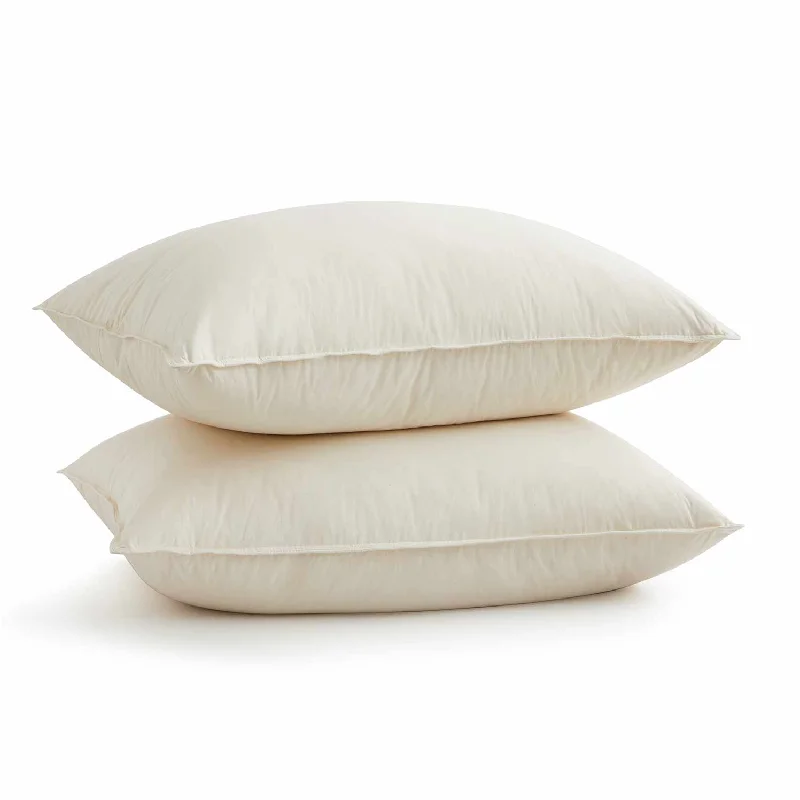 Hypoallergenic Pillows for Allergy SufferersSoft and Fluffy Pillows for Bedroom Comfort2 Pack Organic Cotton Down Feather Pillows for Back and Side Sleepers, Pillow-in-a-pillow design, 300 TC, 100% Cotton Fabric Hypoallergenic Pillows for Allergy SufferersSoft and Fluffy Pillows for Bedroom Comfort2 Pack Organic Cotton Down Feather Pillows for Back and Side Sleepers, Pillow-in-a-pillow design, 300 TC, 100% Cotton Fabric