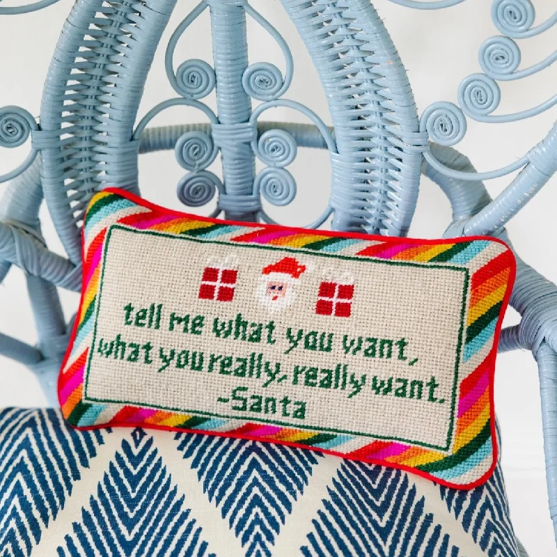 Pregnancy Pillows for Expectant MothersSoft and Fluffy Pillows for Bedroom ComfortTell Me What You Want Needlepoint Pillow Pregnancy Pillows for Expectant MothersSoft and Fluffy Pillows for Bedroom ComfortTell Me What You Want Needlepoint Pillow