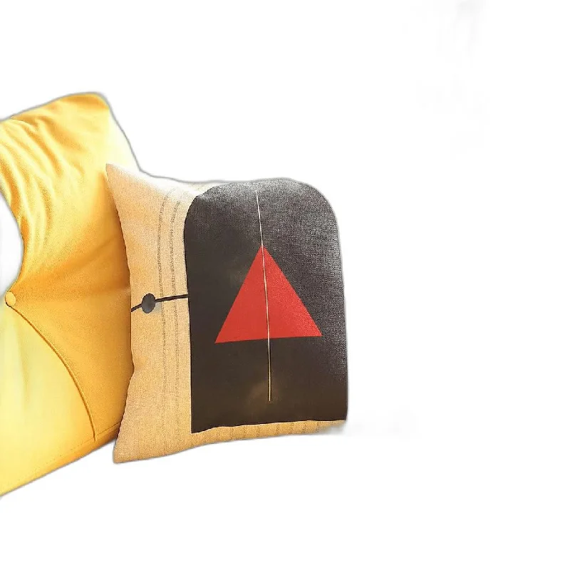Down Alternative Pillows for Ethical ChoicesRound Pillows for Boho-Style Interiors18" X 18" Black And Red Abstract Zippered Handmade Polyester Throw Pillow Cover Down Alternative Pillows for Ethical ChoicesRound Pillows for Boho-Style Interiors18" X 18" Black And Red Abstract Zippered Handmade Polyester Throw Pillow Cover
