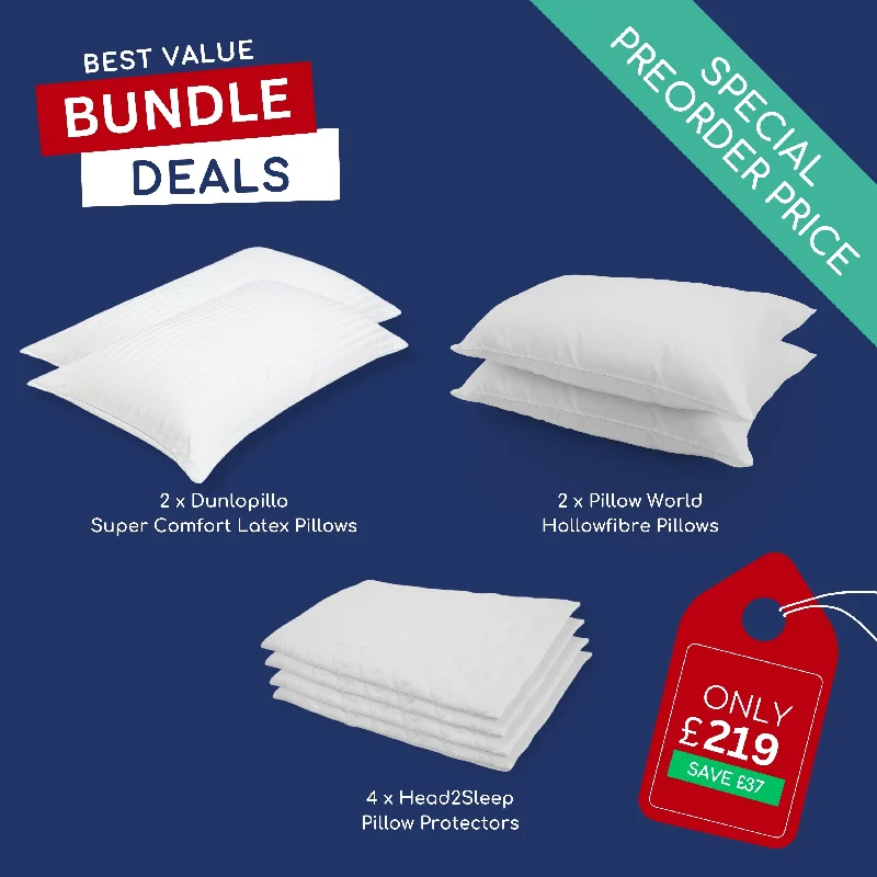 Decorative Pillows for Living Room MakeoverBack Support Pillows for Office ChairsDunlopillo Bundle - 2 Pairs with Pillow Protectors - PRE ORDER NOW Decorative Pillows for Living Room MakeoverBack Support Pillows for Office ChairsDunlopillo Bundle - 2 Pairs with Pillow Protectors - PRE ORDER NOW