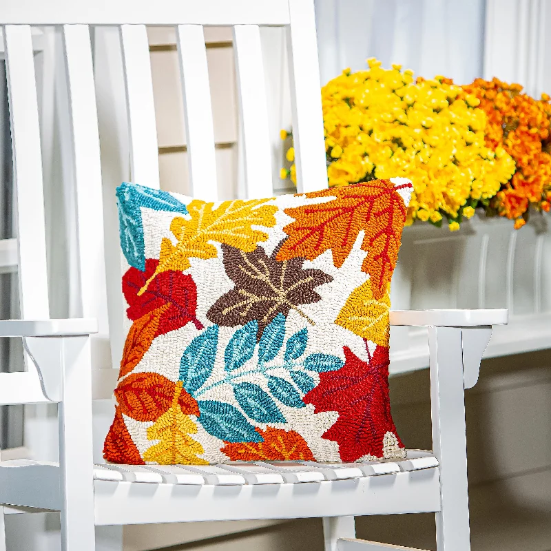Hypoallergenic Pillows for Allergy SufferersKids Pillows with Fun DesignsIndoor/Outdoor Fall Leaves Hooked Polypropylene Throw Pillow 18"x18" Hypoallergenic Pillows for Allergy SufferersKids Pillows with Fun DesignsIndoor/Outdoor Fall Leaves Hooked Polypropylene Throw Pillow 18"x18"