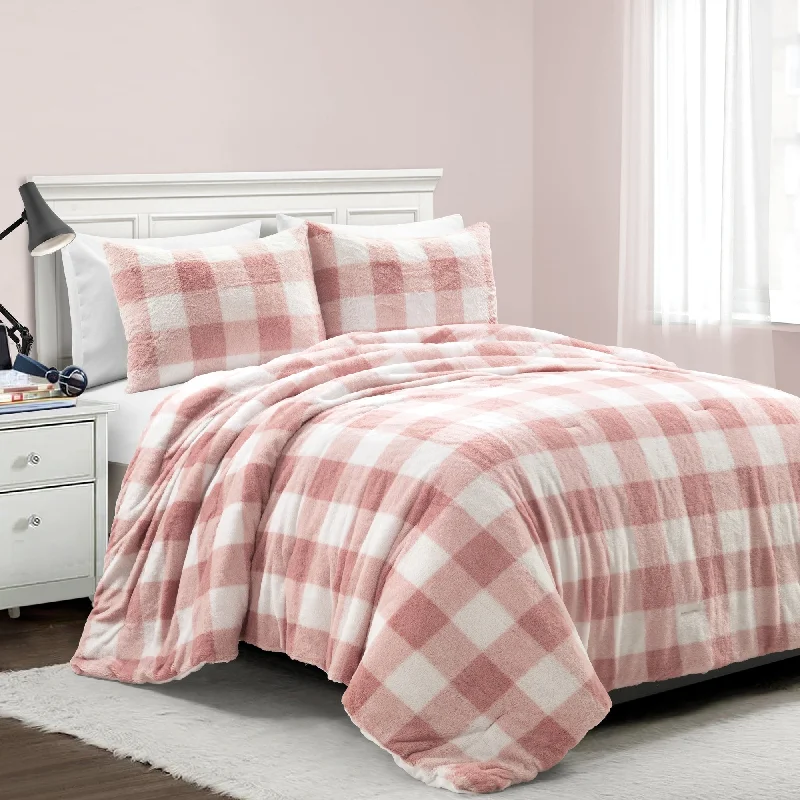 Down - filled comforters for supreme warmth and lightnessLush Decor Plaid Ultra Soft Faux Fur Light Weight All Season Comforter Down - filled comforters for supreme warmth and lightnessLush Decor Plaid Ultra Soft Faux Fur Light Weight All Season Comforter