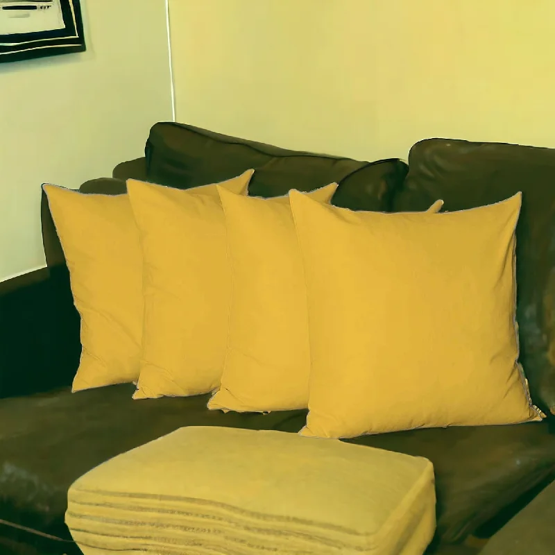 Memory Foam Pillows for Neck SupportKids Pillows with Fun DesignsSet Of Four 26" X 26" Yellow Polyester Zippered Pillow Cover Memory Foam Pillows for Neck SupportKids Pillows with Fun DesignsSet Of Four 26" X 26" Yellow Polyester Zippered Pillow Cover