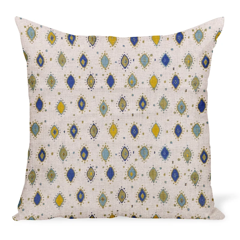 Silk Pillows for Smooth Skin and HairHypoallergenic Pillows for Allergy SufferersPeter Dunham Textiles Oona in Indigo/Olive on Natural Pillow Silk Pillows for Smooth Skin and HairHypoallergenic Pillows for Allergy SufferersPeter Dunham Textiles Oona in Indigo/Olive on Natural Pillow