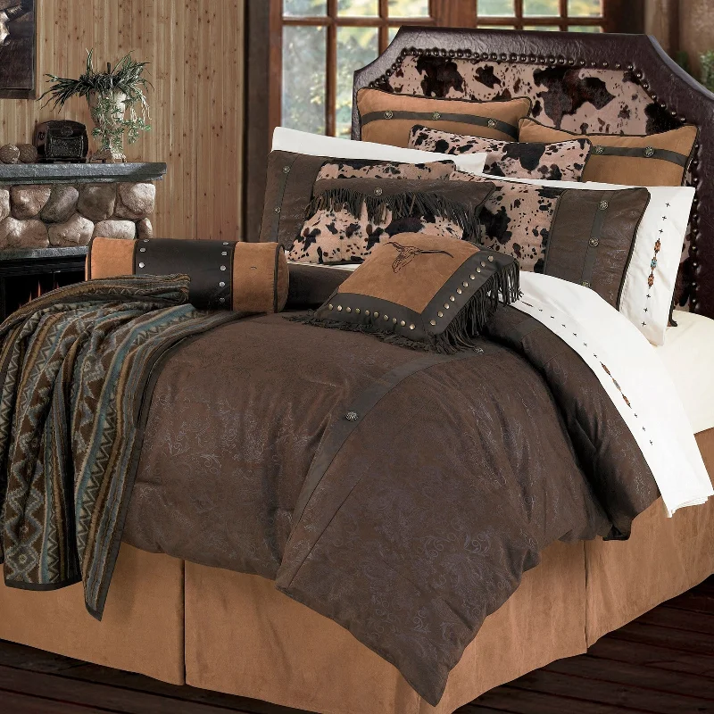 King - size comforters to fit large king - sized beds perfectlyPaseo Road by HiEnd Accents Caldwell Faux Leather Comforter Set, 5PC King - size comforters to fit large king - sized beds perfectlyPaseo Road by HiEnd Accents Caldwell Faux Leather Comforter Set, 5PC