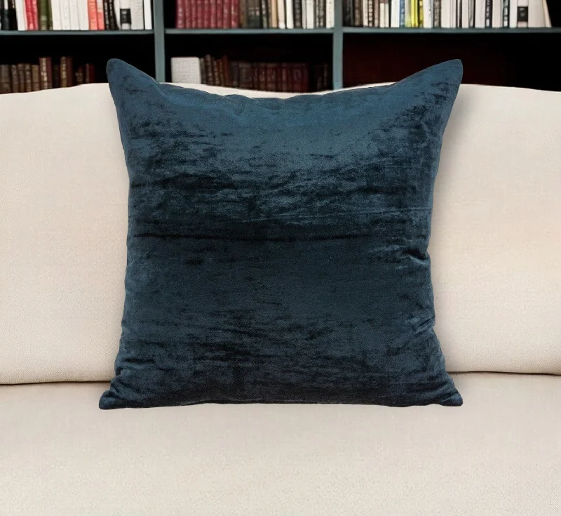 Cotton Pillows for Natural ComfortCotton Pillows for Natural Comfort18" X 7" X 18" Transitional Dark Blue Solid Pillow Cover With Poly Insert Cotton Pillows for Natural ComfortCotton Pillows for Natural Comfort18" X 7" X 18" Transitional Dark Blue Solid Pillow Cover With Poly Insert