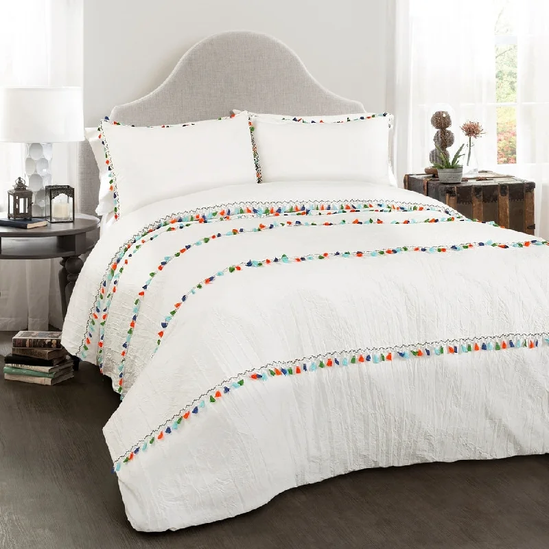 Queen - size comforters for standard queen - sized mattressesLush Decor Boho Tassel 3 Piece Comforter Set Queen - size comforters for standard queen - sized mattressesLush Decor Boho Tassel 3 Piece Comforter Set