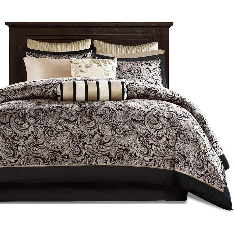 Synthetic - filled comforters like polyester for affordability and hypoallergenic propertiesKing/Queen 12 Piece Cotton Polyester Comforter Set Synthetic - filled comforters like polyester for affordability and hypoallergenic propertiesKing/Queen 12 Piece Cotton Polyester Comforter Set