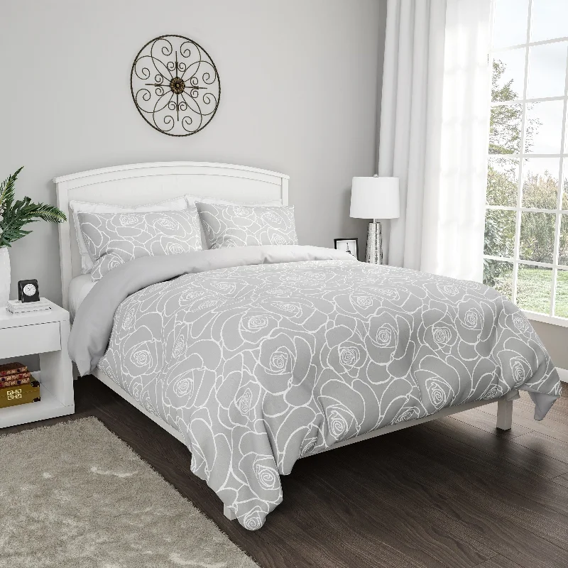 Full - size comforters suitable for full - sized beds in guest rooms or small bedrooms3-Piece Comforter Set- Hypoallergenic Polyester Microfiber Bed of Roses Floral Print Down Blanket with Shams by Windsor Home Full - size comforters suitable for full - sized beds in guest rooms or small bedrooms3-Piece Comforter Set- Hypoallergenic Polyester Microfiber Bed of Roses Floral Print Down Blanket with Shams by Windsor Home