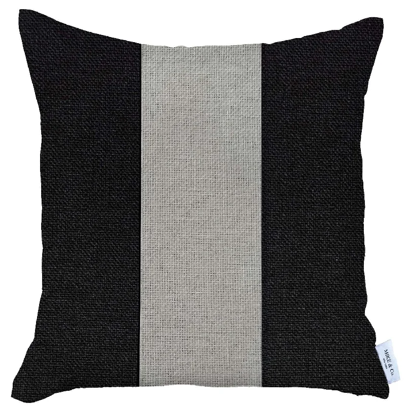 Square Pillows for Modern Home DecorFirm Pillows for Side Sleepers18" X 18" Grey And Black Geometric Zippered Handmade Polyester Throw Pillow Cover Square Pillows for Modern Home DecorFirm Pillows for Side Sleepers18" X 18" Grey And Black Geometric Zippered Handmade Polyester Throw Pillow Cover