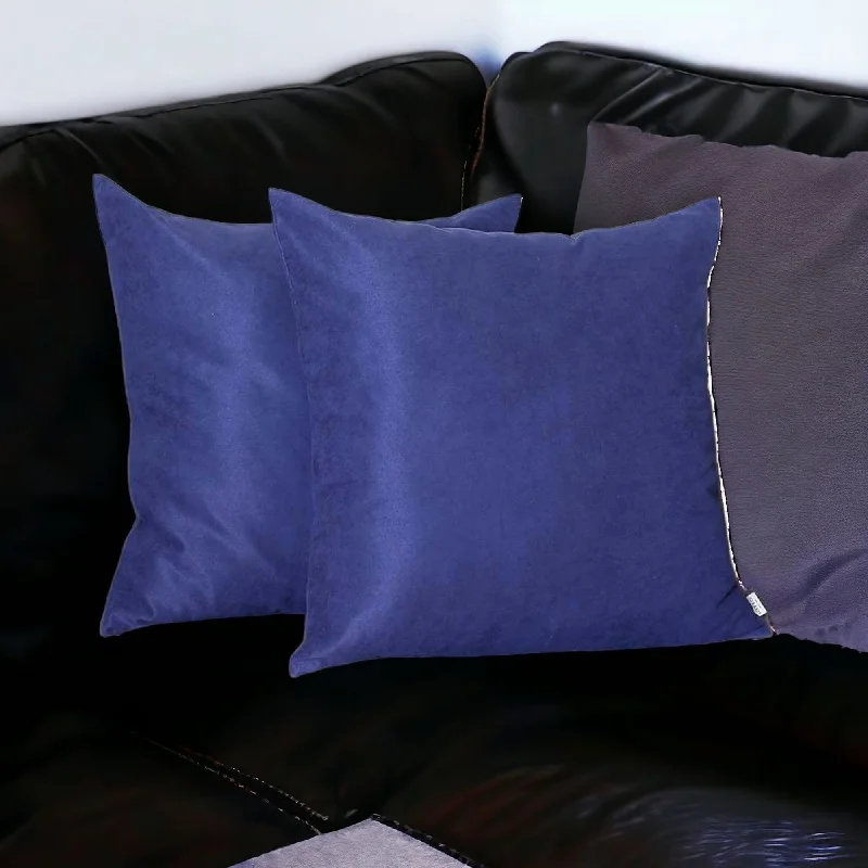 Silk Pillows for Smooth Skin and HairTravel Pillows for Long JourneysSet Of Two 22" X 22" Navy Blue Polyester Zippered Pillow Cover Silk Pillows for Smooth Skin and HairTravel Pillows for Long JourneysSet Of Two 22" X 22" Navy Blue Polyester Zippered Pillow Cover