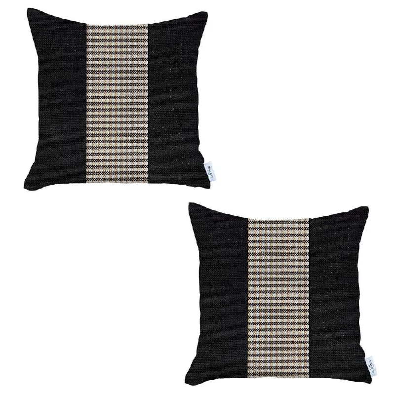 Feather Pillows for a Luxurious SleepSilk Pillows for Smooth Skin and HairSet Of 2 Black And Tan Houndstooth Pillow Covers Feather Pillows for a Luxurious SleepSilk Pillows for Smooth Skin and HairSet Of 2 Black And Tan Houndstooth Pillow Covers