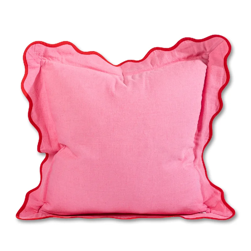 Bolster Pillows for Sofa DecorationPlush Pillows for a Cozy BedDarcy Linen Pillow - Light Pink + Cherry Bolster Pillows for Sofa DecorationPlush Pillows for a Cozy BedDarcy Linen Pillow - Light Pink + Cherry