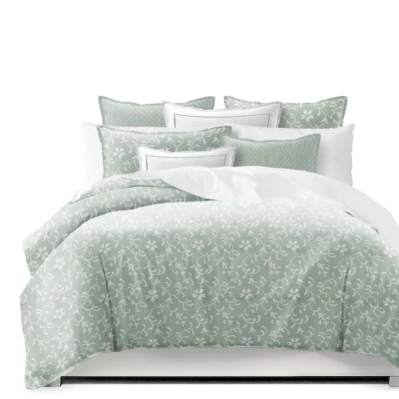 Wool - filled comforters with natural moisture - wicking and temperature - regulating featuresAdel Sage Twin Comforter & 1 Sham Set, plus 1 bonus cushion Wool - filled comforters with natural moisture - wicking and temperature - regulating featuresAdel Sage Twin Comforter & 1 Sham Set, plus 1 bonus cushion