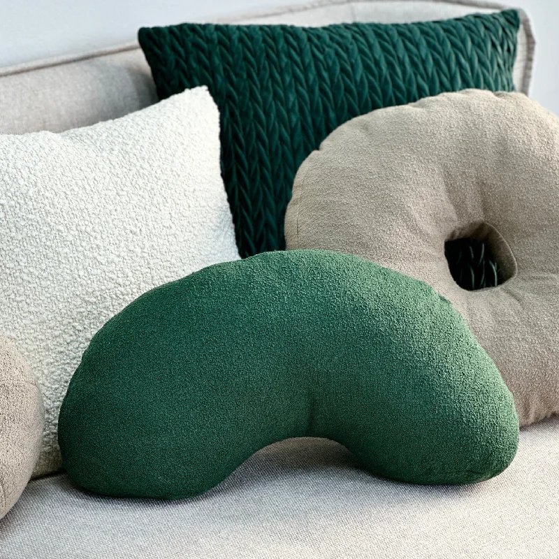 Firm Pillows for Side SleepersFeather Pillows for a Luxurious SleepBouclé Green Arch Throw Pillow
