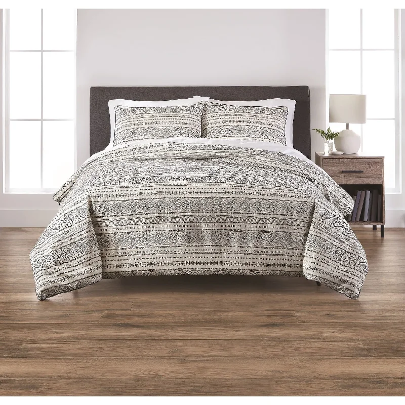 Down - filled comforters for supreme warmth and lightnessGray 3-Piece King Textured Stripe Comforter Set Down - filled comforters for supreme warmth and lightnessGray 3-Piece King Textured Stripe Comforter Set