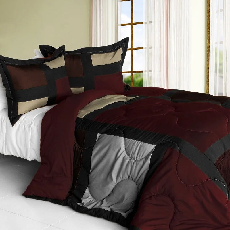 Cotton - filled comforters for a breathable and natural sleep experienceRetro Classic Quilted Patchwork Down Alternative Comforter Set (Twin Size) Cotton - filled comforters for a breathable and natural sleep experienceRetro Classic Quilted Patchwork Down Alternative Comforter Set (Twin Size)