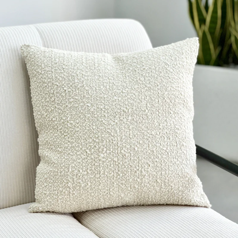 Firm Pillows for Side SleepersSoft and Fluffy Pillows for Bedroom ComfortBouclé Ivory Square Pillow Firm Pillows for Side SleepersSoft and Fluffy Pillows for Bedroom ComfortBouclé Ivory Square Pillow
