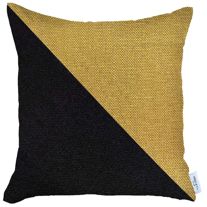 Silk Pillows for Smooth Skin and HairBolster Pillows for Sofa Decoration18" X 18" Yellow And Black Geometric Zippered Handmade Polyester Throw Pillow Cover Silk Pillows for Smooth Skin and HairBolster Pillows for Sofa Decoration18" X 18" Yellow And Black Geometric Zippered Handmade Polyester Throw Pillow Cover
