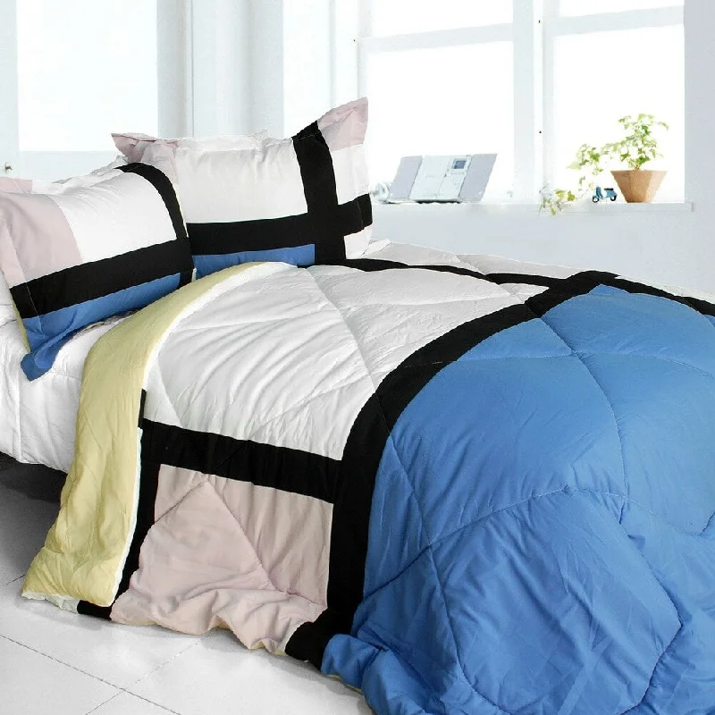 Silk - filled comforters for a luxurious and smooth touchLuxury Home Quilted Patchwork Down Alternative Comforter Set (King Size) Silk - filled comforters for a luxurious and smooth touchLuxury Home Quilted Patchwork Down Alternative Comforter Set (King Size)