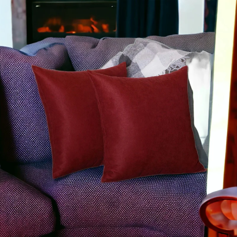 Decorative Pillows for Living Room MakeoverMemory Foam Pillows for Neck SupportSet Of Two 16" X 16" Claret Red Polyester Zippered Pillow Cover Decorative Pillows for Living Room MakeoverMemory Foam Pillows for Neck SupportSet Of Two 16" X 16" Claret Red Polyester Zippered Pillow Cover