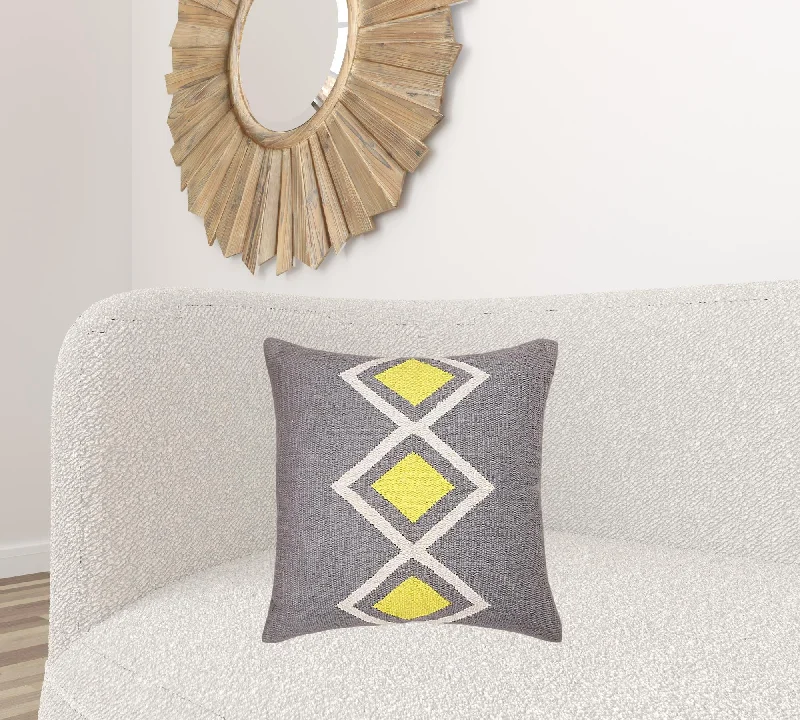 Cooling Pillows for Hot SleepersAdjustable Pillows for Customized Comfort20" X 20" Gray White And Yellow 100% Cotton Geometric Zippered Pillow Cooling Pillows for Hot SleepersAdjustable Pillows for Customized Comfort20" X 20" Gray White And Yellow 100% Cotton Geometric Zippered Pillow
