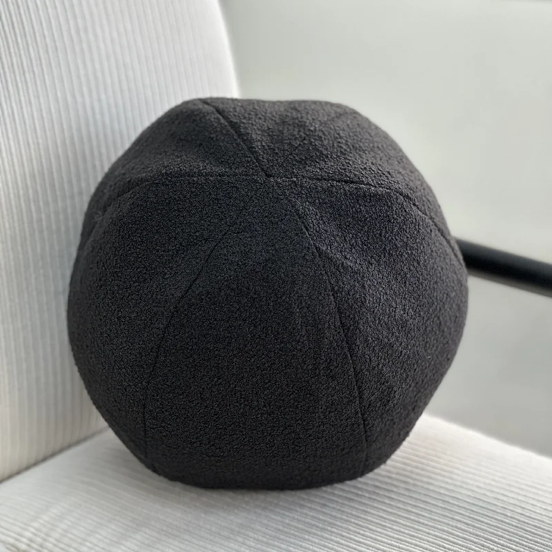 Pregnancy Pillows for Expectant MothersRound Pillows for Boho-Style InteriorsBouclé Black Ball Throw Pillow Pregnancy Pillows for Expectant MothersRound Pillows for Boho-Style InteriorsBouclé Black Ball Throw Pillow