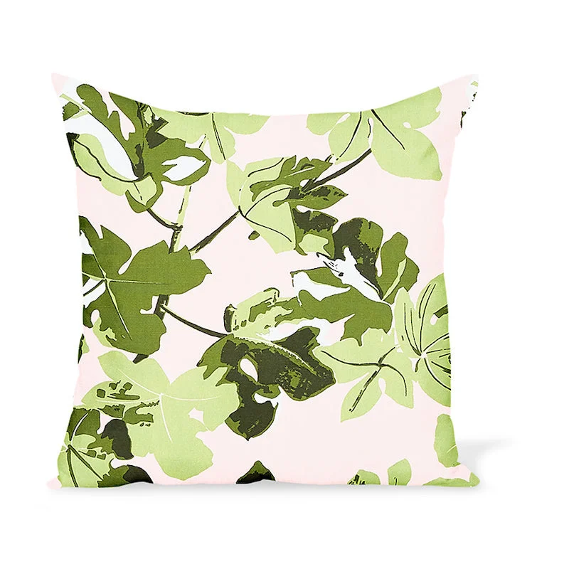 Firm Pillows for Side SleepersRound Pillows for Boho-Style InteriorsPeter Dunham Textiles Fig Leaf in Original on Pink Pillow Firm Pillows for Side SleepersRound Pillows for Boho-Style InteriorsPeter Dunham Textiles Fig Leaf in Original on Pink Pillow