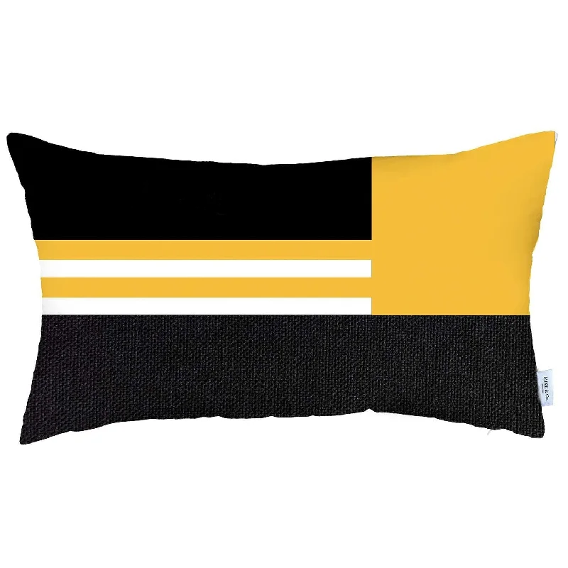 Cooling Pillows for Hot SleepersSilk Pillows for Smooth Skin and Hair12" X 20" Yellow Striped Zippered Handmade Polyester Lumbar Pillow Cover Cooling Pillows for Hot SleepersSilk Pillows for Smooth Skin and Hair12" X 20" Yellow Striped Zippered Handmade Polyester Lumbar Pillow Cover