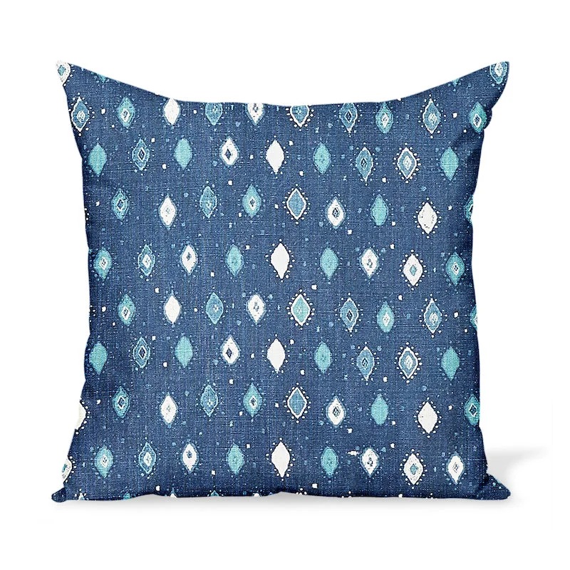 Firm Pillows for Side SleepersRound Pillows for Boho-Style InteriorsPeter Dunham Textiles Oona in Blue/Blue Pillow