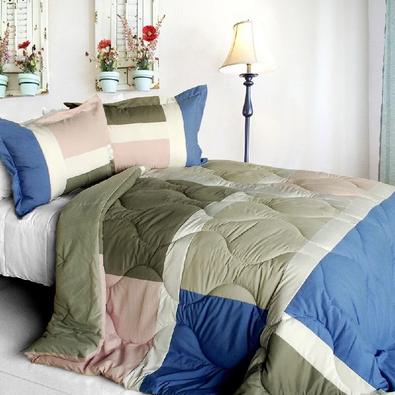 Silk - filled comforters for a luxurious and smooth touchPink Princess Quilted Patchwork Down Alternative Comforter Set (Queen Size) Silk - filled comforters for a luxurious and smooth touchPink Princess Quilted Patchwork Down Alternative Comforter Set (Queen Size)