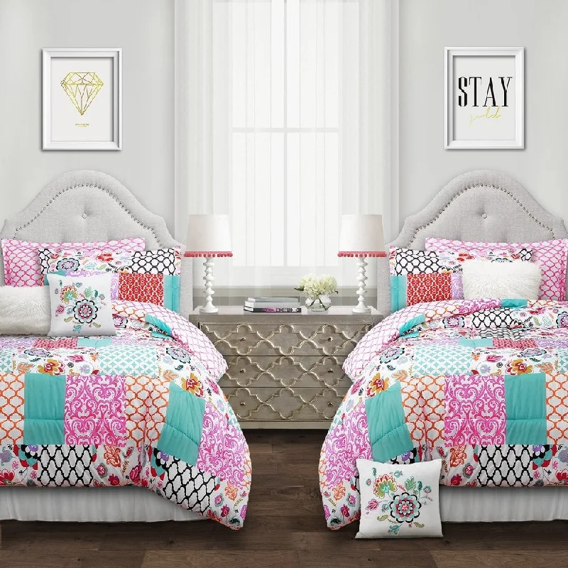 Microfiber - filled comforters that are lightweight and easy to care forPorch & Den Patchwork Comforter Set Microfiber - filled comforters that are lightweight and easy to care forPorch & Den Patchwork Comforter Set