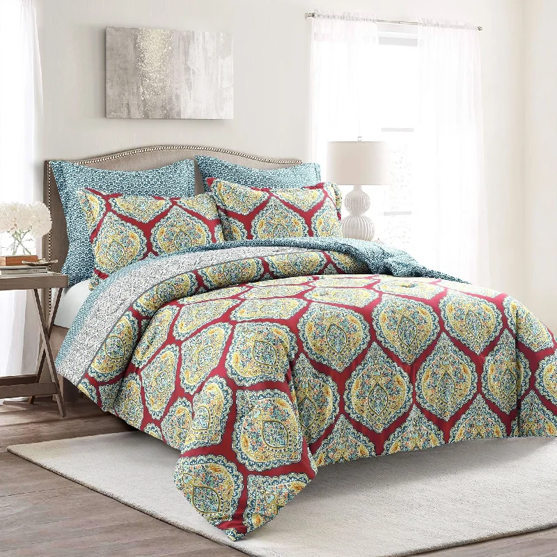 Goose down comforters known for their superior quality and insulationLush Decor Harley Damask Reversible 5 Piece Comforter Set Goose down comforters known for their superior quality and insulationLush Decor Harley Damask Reversible 5 Piece Comforter Set