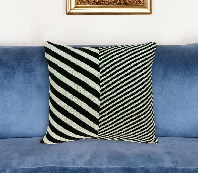 Lumbar Support Pillows for Car SeatsFirm Pillows for Side Sleepers18" X 5" X 18" Transitional White & Black Pillow Cover With Poly Insert Lumbar Support Pillows for Car SeatsFirm Pillows for Side Sleepers18" X 5" X 18" Transitional White & Black Pillow Cover With Poly Insert