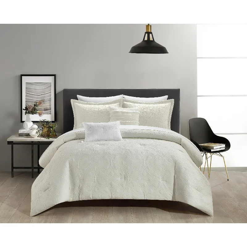 Queen - size comforters for standard queen - sized mattressesNY&C Home Artista 9 -Piece Cotton Blend Jacquard Comforter Set Queen - size comforters for standard queen - sized mattressesNY&C Home Artista 9 -Piece Cotton Blend Jacquard Comforter Set