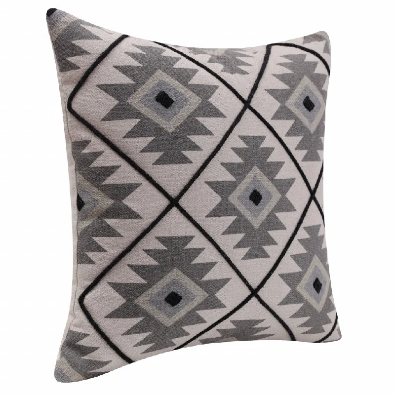 Adjustable Pillows for Customized ComfortVelvet Pillows for a Touch of Elegance20" X 20" Gray And Black 100% Cotton Geometric Zippered Pillow Adjustable Pillows for Customized ComfortVelvet Pillows for a Touch of Elegance20" X 20" Gray And Black 100% Cotton Geometric Zippered Pillow