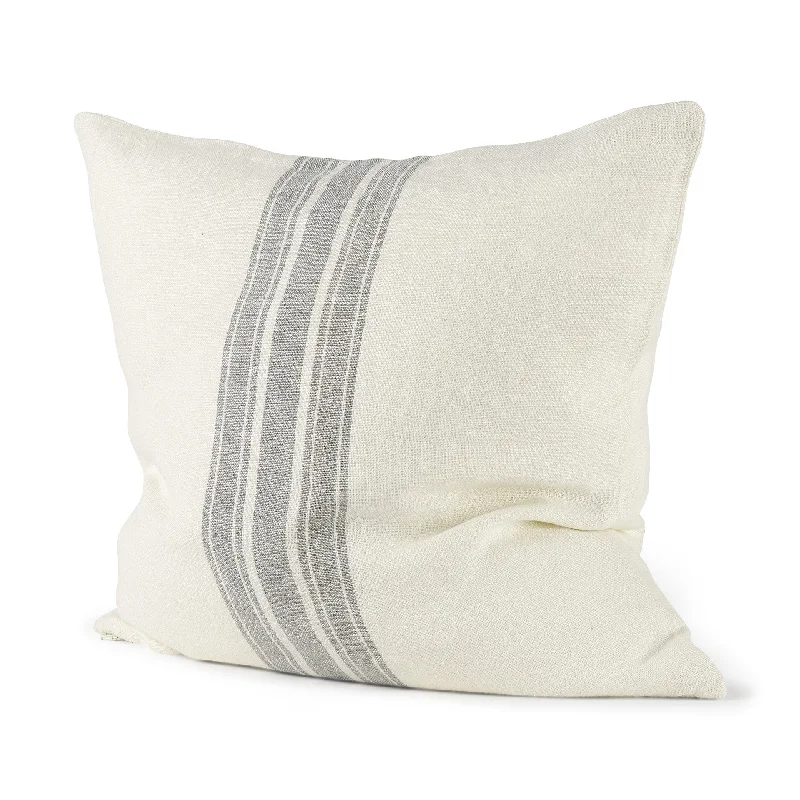 Cotton Pillows for Natural ComfortDown Alternative Pillows for Ethical ChoicesOff White Pillow Cover With Ash Gray Stripes Cotton Pillows for Natural ComfortDown Alternative Pillows for Ethical ChoicesOff White Pillow Cover With Ash Gray Stripes