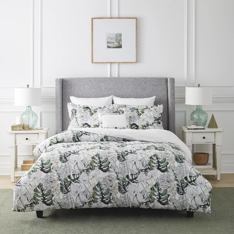 Queen - size comforters for standard queen - sized mattressesPointehaven Monstera Cotton Oversized Luxury Comforter Ensemble Queen - size comforters for standard queen - sized mattressesPointehaven Monstera Cotton Oversized Luxury Comforter Ensemble