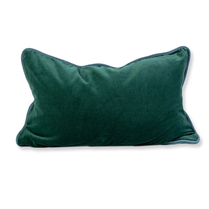Travel Pillows for Long JourneysBolster Pillows for Sofa DecorationCharliss Velvet Lumbar Pillow - Green + Aqua - Case Only Travel Pillows for Long JourneysBolster Pillows for Sofa DecorationCharliss Velvet Lumbar Pillow - Green + Aqua - Case Only