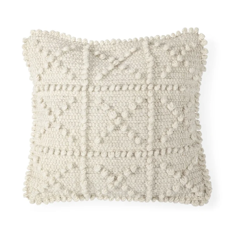 Round Pillows for Boho-Style InteriorsBolster Pillows for Sofa DecorationOff White Embossed Details Pillow Cover Round Pillows for Boho-Style InteriorsBolster Pillows for Sofa DecorationOff White Embossed Details Pillow Cover