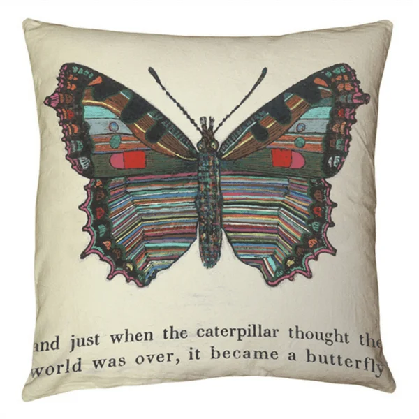 Soft and Fluffy Pillows for Bedroom ComfortSquare Pillows for Modern Home DecorPillow Collection - Butterfly - 24” x 24 Soft and Fluffy Pillows for Bedroom ComfortSquare Pillows for Modern Home DecorPillow Collection - Butterfly - 24” x 24