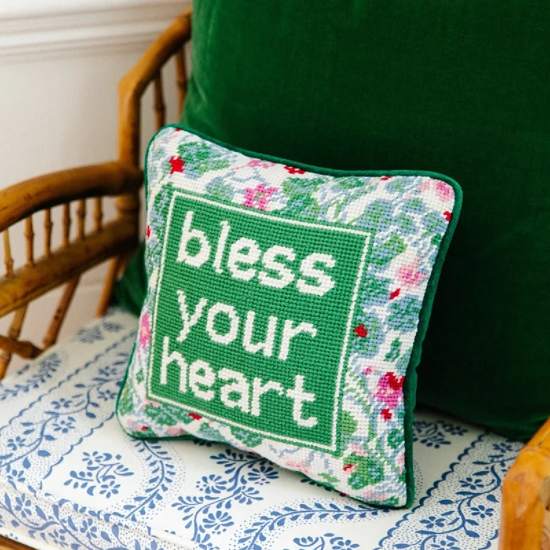 Square Pillows for Modern Home DecorLumbar Support Pillows for Car SeatsBless Your Heart Needlepoint Pillow Square Pillows for Modern Home DecorLumbar Support Pillows for Car SeatsBless Your Heart Needlepoint Pillow