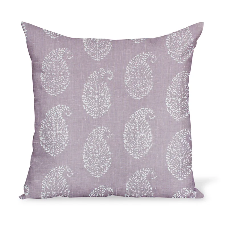 Firm Pillows for Side SleepersCooling Pillows for Hot SleepersPeter Dunham Textiles Kashmir Paisley in White/Lilac Pillow Firm Pillows for Side SleepersCooling Pillows for Hot SleepersPeter Dunham Textiles Kashmir Paisley in White/Lilac Pillow
