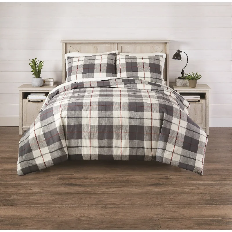 Microfiber - filled comforters that are lightweight and easy to care forGreen Homestead Plaid Full/Queen 3-Piece Comforter Set Microfiber - filled comforters that are lightweight and easy to care forGreen Homestead Plaid Full/Queen 3-Piece Comforter Set
