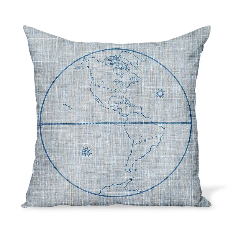 Cooling Pillows for Hot SleepersKids Pillows with Fun DesignsPeter Dunham Textiles Globe in Mist/Blue Pillow Cooling Pillows for Hot SleepersKids Pillows with Fun DesignsPeter Dunham Textiles Globe in Mist/Blue Pillow